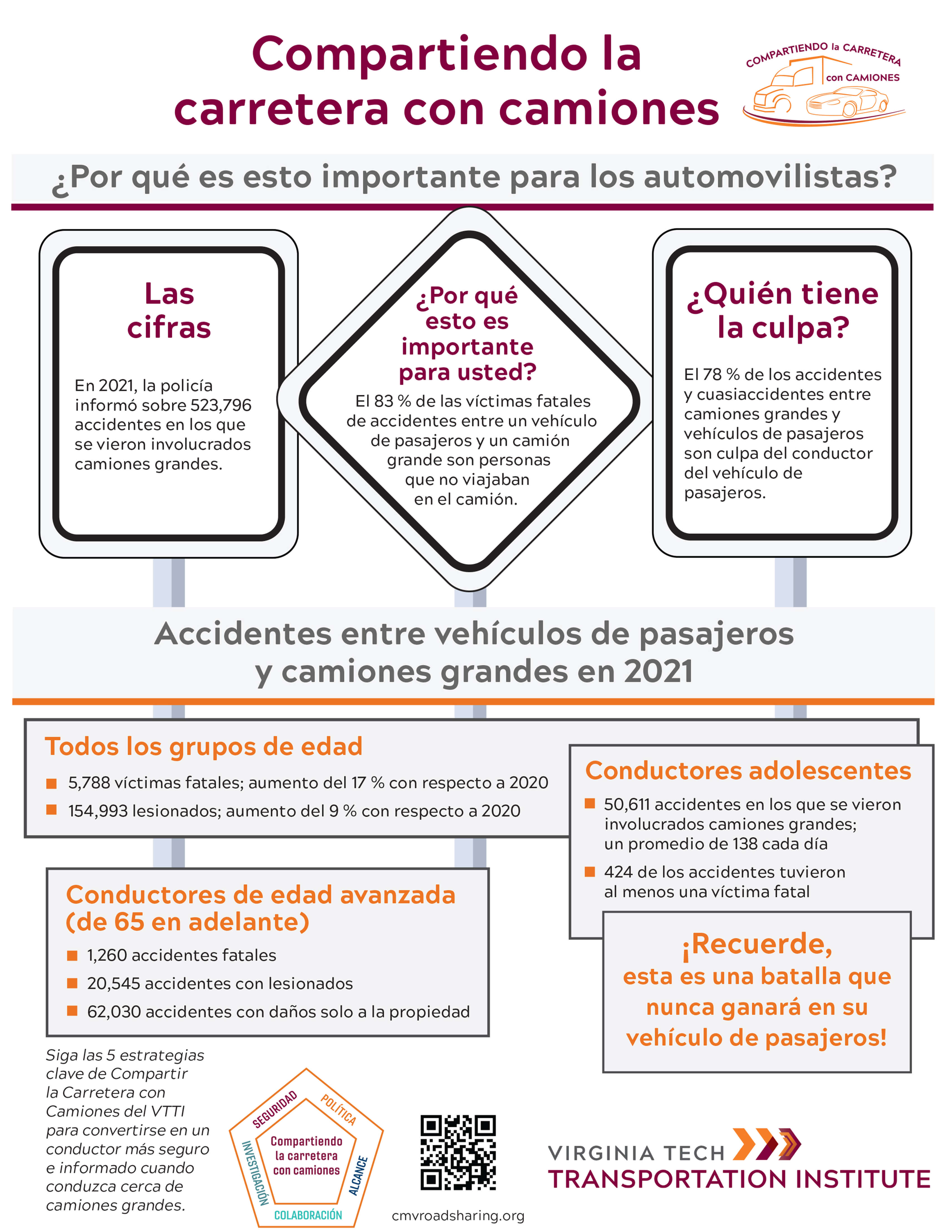 Thumbnail of a one-pager about the Sharing the Road with Trucks program